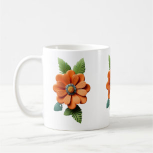 Mug Pétales de Fleur de l'Aube de Feu de Soleil d'Auto