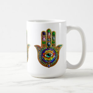 Mug Pétales de fleurs colorées Turquoise Troisième oei