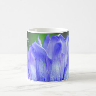 Mug Pétales de fleurs géantes bleues personnalisées