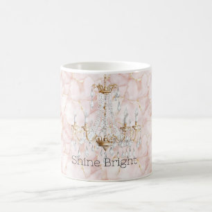 Mug Pétales de rose en or rose lustre floral