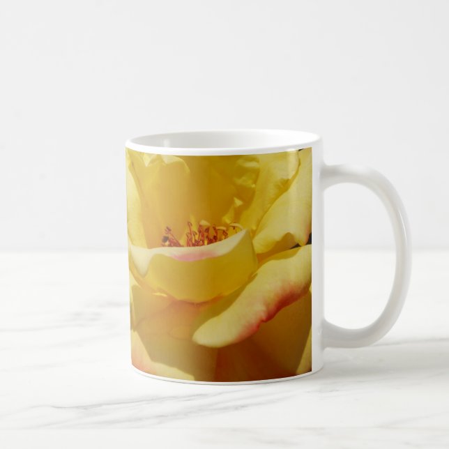 Mug Pétales de rose jaune Musique (Droite)