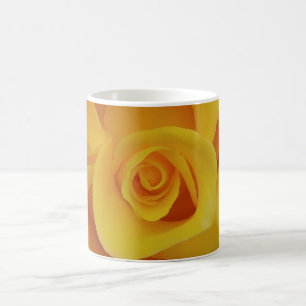 Mug Pétales de rose jaune romantiques