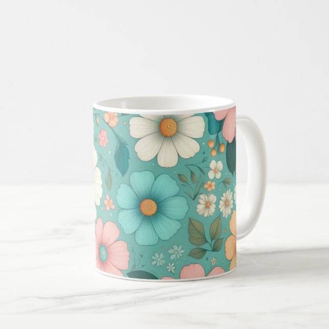 Mug Pétales Pastel (Devant droit)