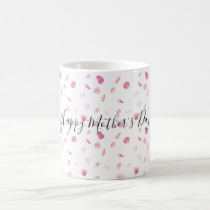 Mug Pétales Roses rose Aquarelle