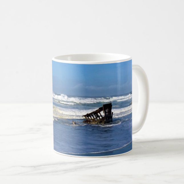 Mug Peter Iredale Shipwreck, Côte de l'Oregon (Devant droit)