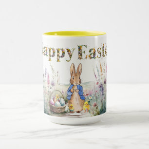 Mug Peter the Rabbit Joyeux Pâques et bébés poussins