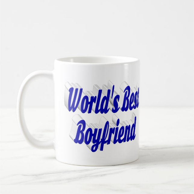 Mug Petit ami avec demi-script bleu (Gauche)