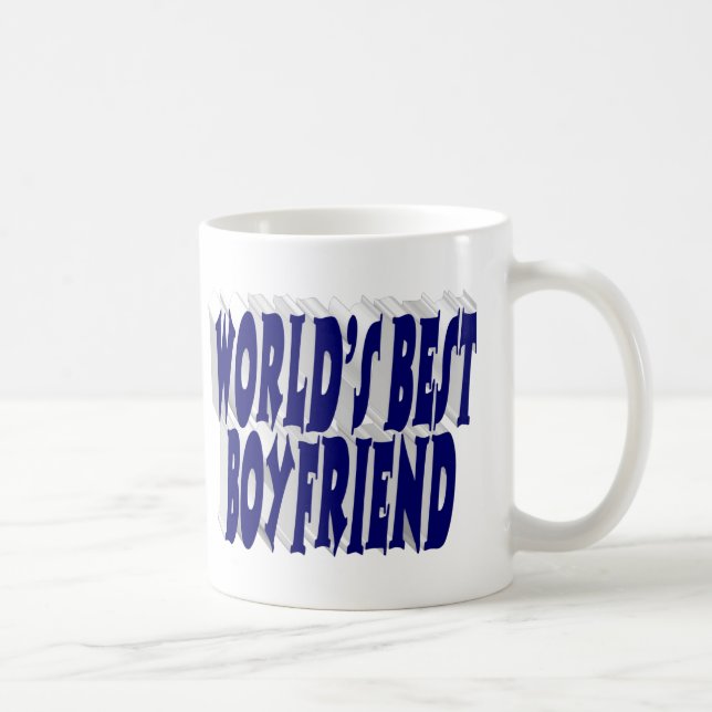 Mug Petit ami avec demi-typographie bleu foncé (Droite)