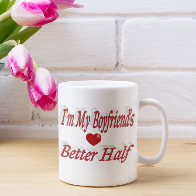 Mug Petit ami drôle citation texte rouge (Créateur téléchargé)