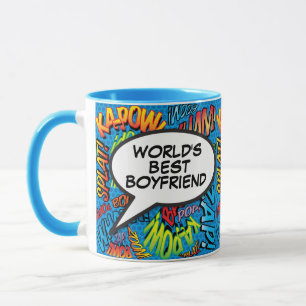 Mug Petit ami Fun Moderne Rétro Bande Dessinée Pop Art