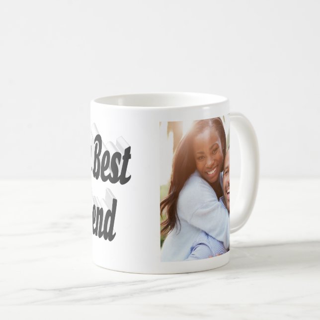 Mug Petit ami photo noir script (Devant droit)