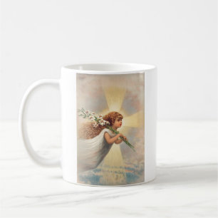 Mug Petit ange bébé tenant des lis