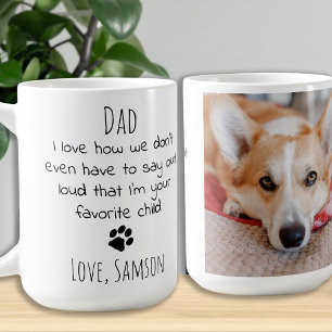 Mug Petit animal de compagnie photo Chien Papa Café Mu