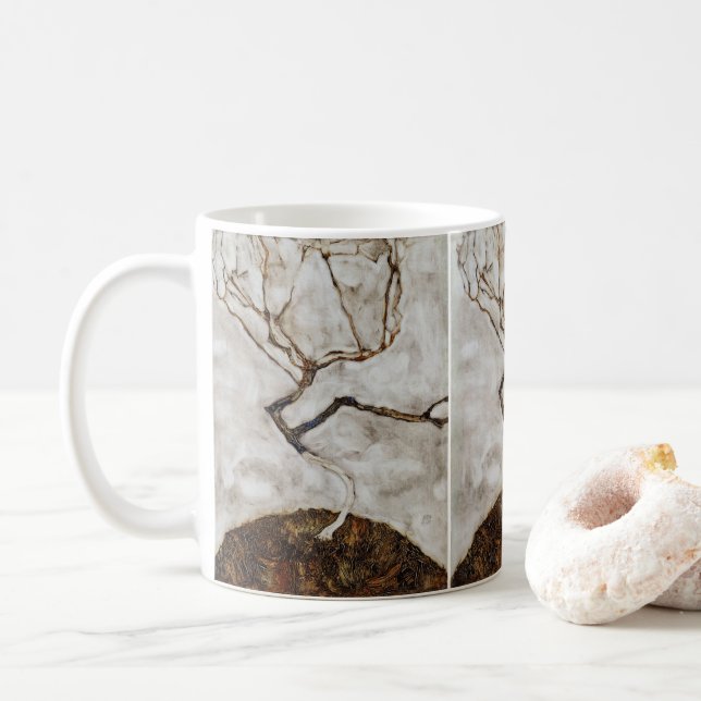 Mug Petit Arbre À La Fin De L'automne de Egon Schiele (Avec donut)