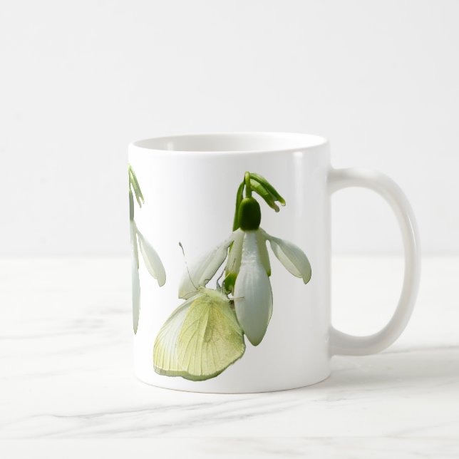 Mug Petit Blanc sur perce-neige (Droite)
