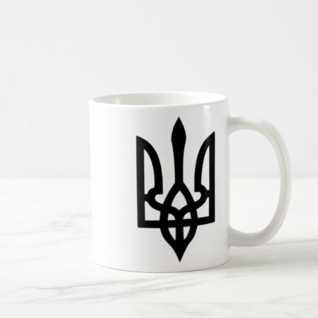 Mug Petit blason ukrainien symbole de drapeau signe lo (Droite)