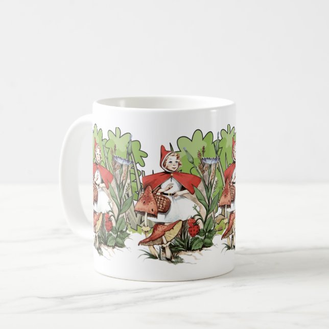 Mug Petit chaperon rouge dans les bois - Conte équitab (Devant gauche)