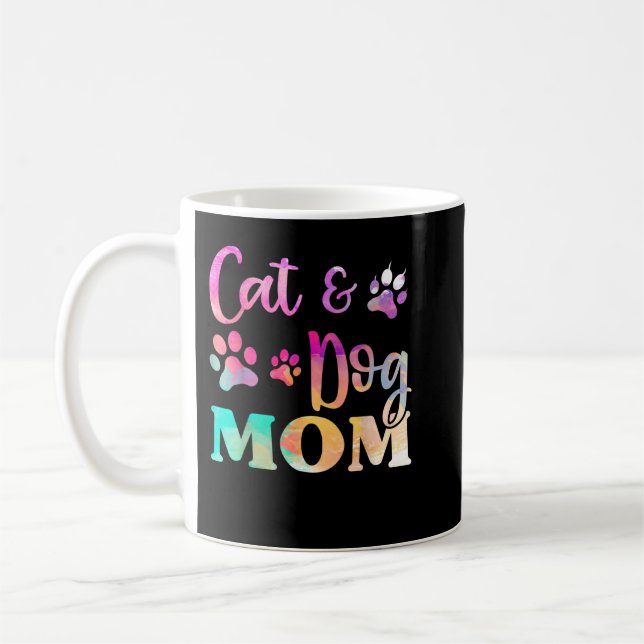 Mug Petit chat Chat Chien Maman Chemise Pour Femmes, F (Gauche)
