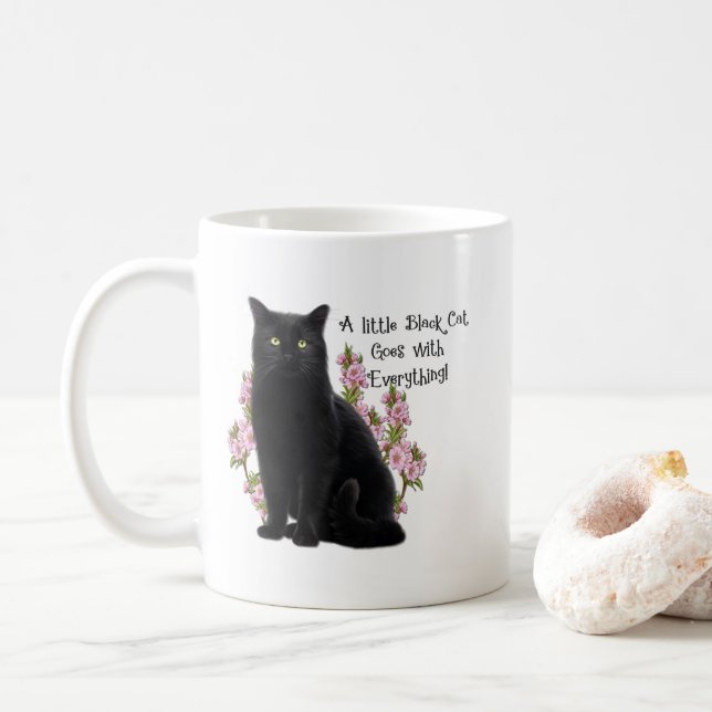 MUG PETIT CHAT NOIR (Avec donut)