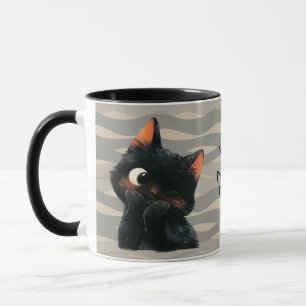 Mug Petit Chat Noir Chevelé