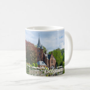 Mug Petit château près du lac à Bruges, Belgique