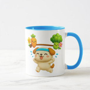 Mug Petit chien kawaï sportif