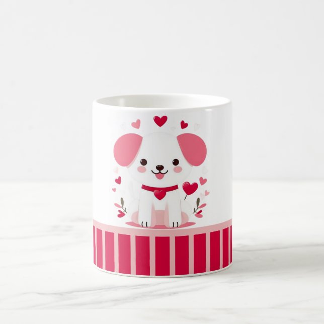 Mug Petit chiot de la Saint-Valentin (Centre)
