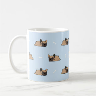 Mug Petit chiot français bulldog dormant sans soudure 