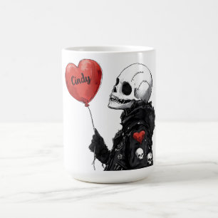 Mug Petit cœur effrayant - Crâne personnalisable avec