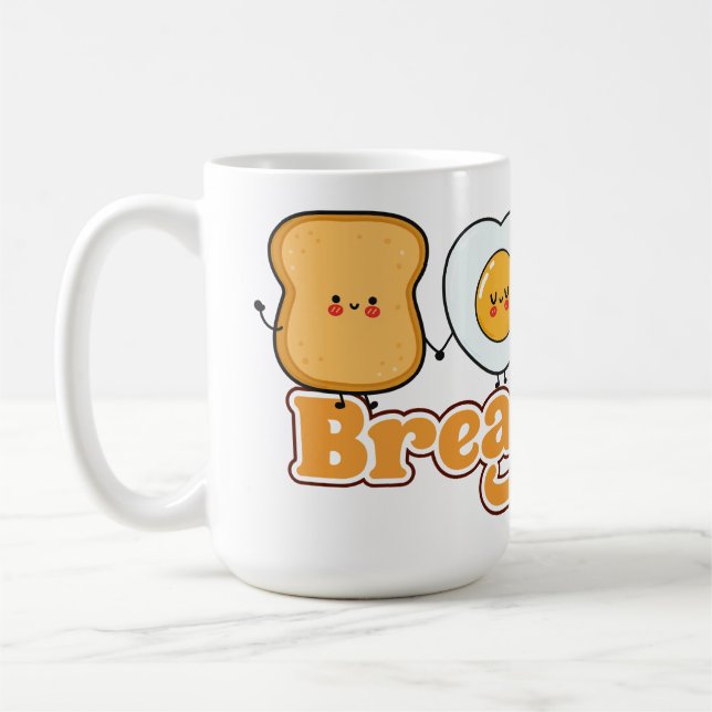 Mug Petit-déjeuner avec toast, oeuf, bacon et café (Gauche)