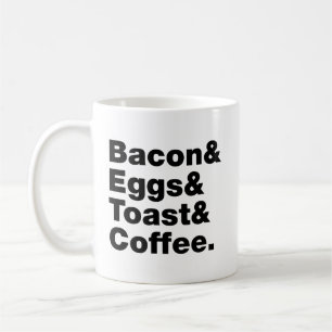 Mug Petit-déjeuner (Bacon & oeufs & Toast & Coffee.)