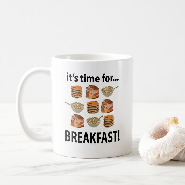 Mug Petit déjeuner C'est l'heure du petit déjeuner  (Avec donut)