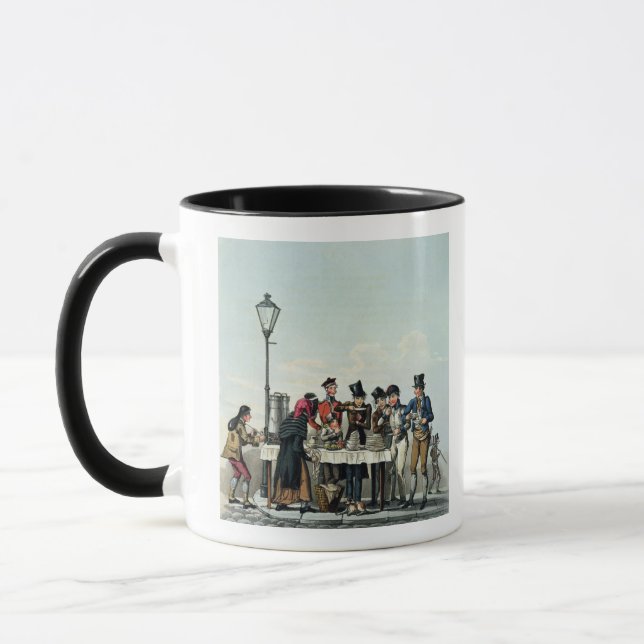 Mug Petit déjeuner de rue gravé par G.Hunt, 1825 (Gauche)