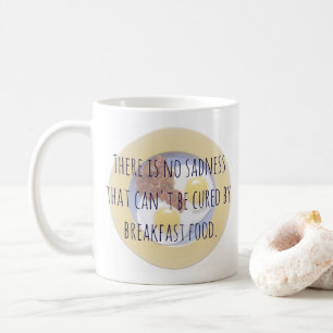 Mug Petit-déjeuner Oeufs de nourriture sur plaque amus