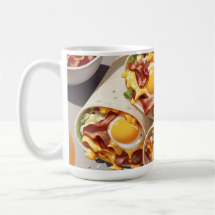 Mug Petit déjeuner roulé au bacon, œuf et fromage