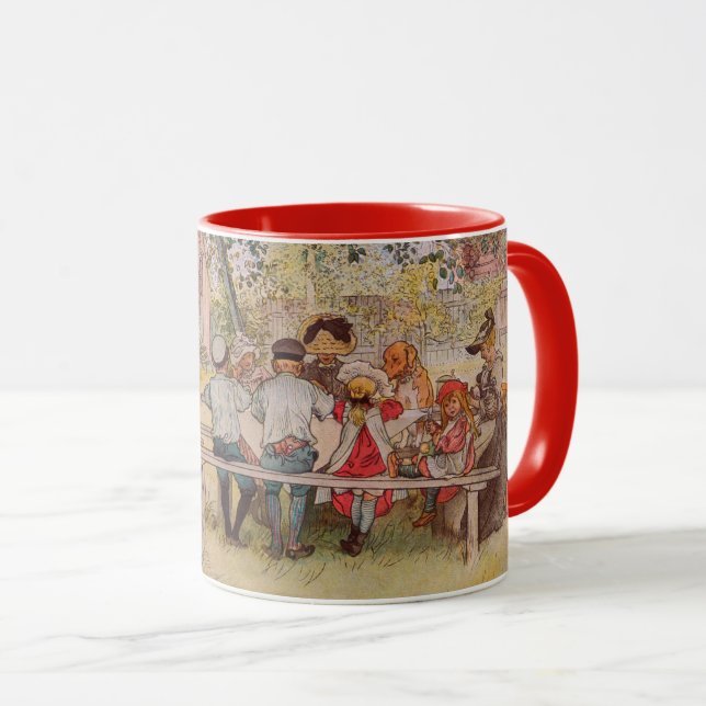 Mug Petit-déjeuner sous le big Birch par Carl Larsson (Devant droit)