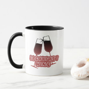 Mug Petit-déjeuner Vin Drôle Cuite Noire et Rouge Cita