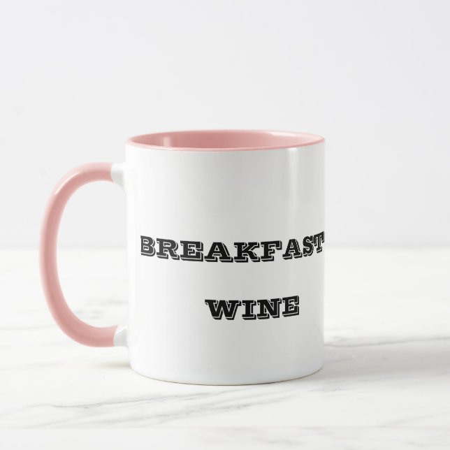 Mug Petit déjeuner vin drôle mignon tendance mignon ta (Gauche)