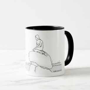 Mug Petit dessin de sirène de Copenhague Danemark