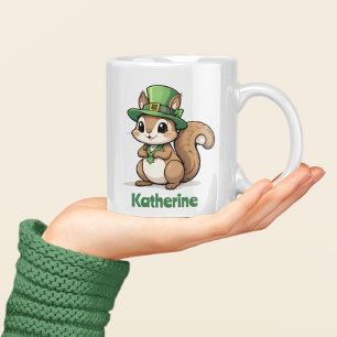 Mug Petit écureuil de jour Saint Patrick personnalisé