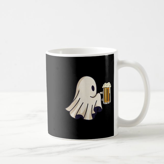 Mug Petit fantôme buvant de la bière Costume drôle d'H (Droite)