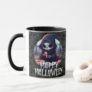 Mug Petit Faucheur Avec Bonbons Joyeux Halloween