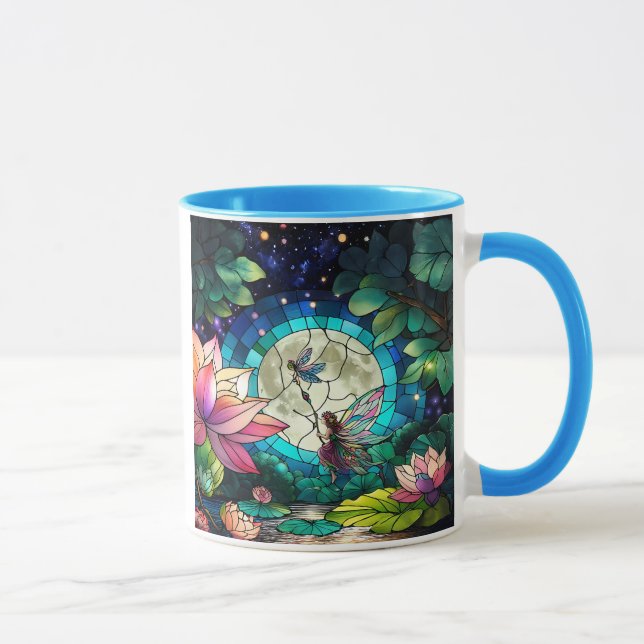Mug Petit Fée en Vitrail avec Libellule (Droite)