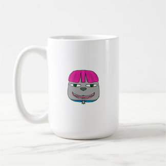 Mug Petit garçon avec cheveux roses et expressionniste