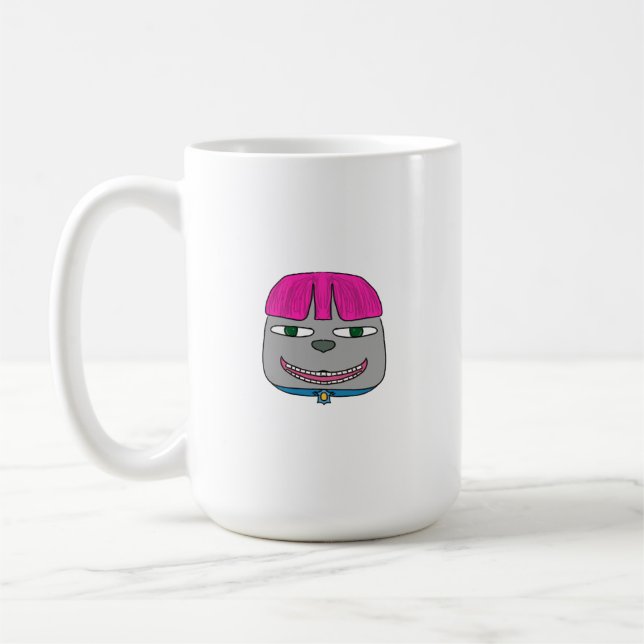 Mug Petit garçon avec cheveux roses et expressionniste (Gauche)
