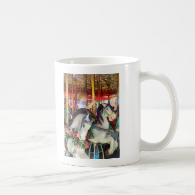 Mug Petit garçon sur carrousel (Droite)