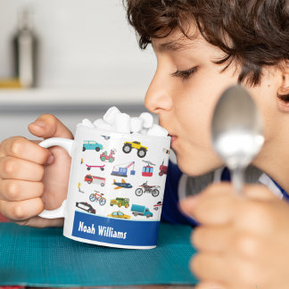 Mug Petit Garçon Things That Move Vehicle Cars Kid