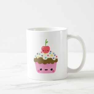 Mug Petit gâteau de Kawaii avec la cerise sur le