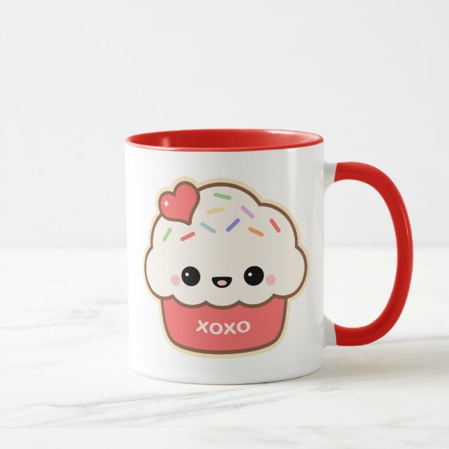 Mug Petit gâteau mignon de coeur (Droite)