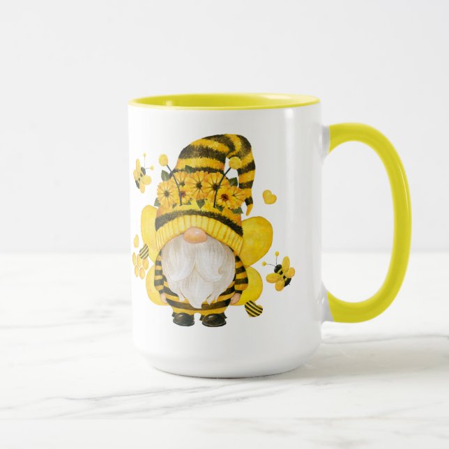 Mug Petit Gnome D'Abeille Dans Les Tournesols (Droite)